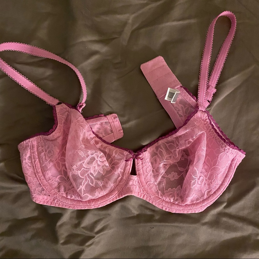 Lacy see through pink bra b.Tempt’d